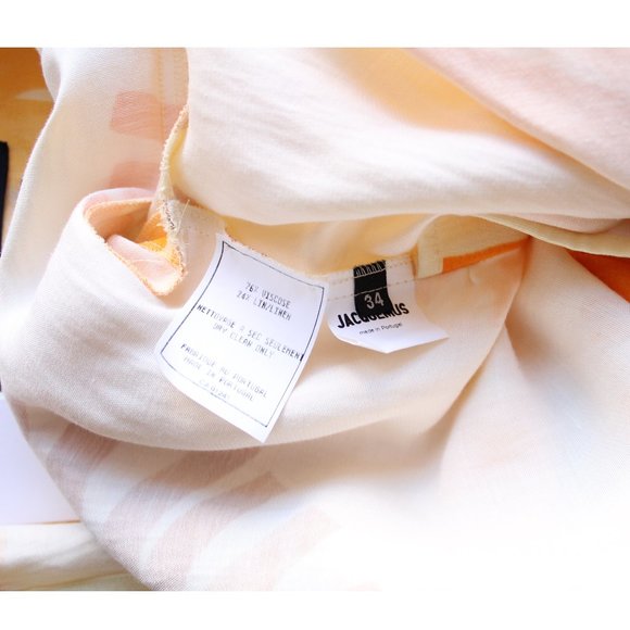 JACQUEMUS La Chemise Bahia / Size 34 / US 2 / Print Flowers Knotted Draped Shirt - Picture 8 of 8